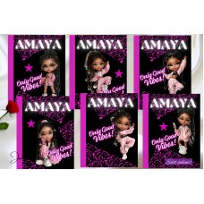 Pink Black Composition Notebook Cover Template for Girls,(9-002)